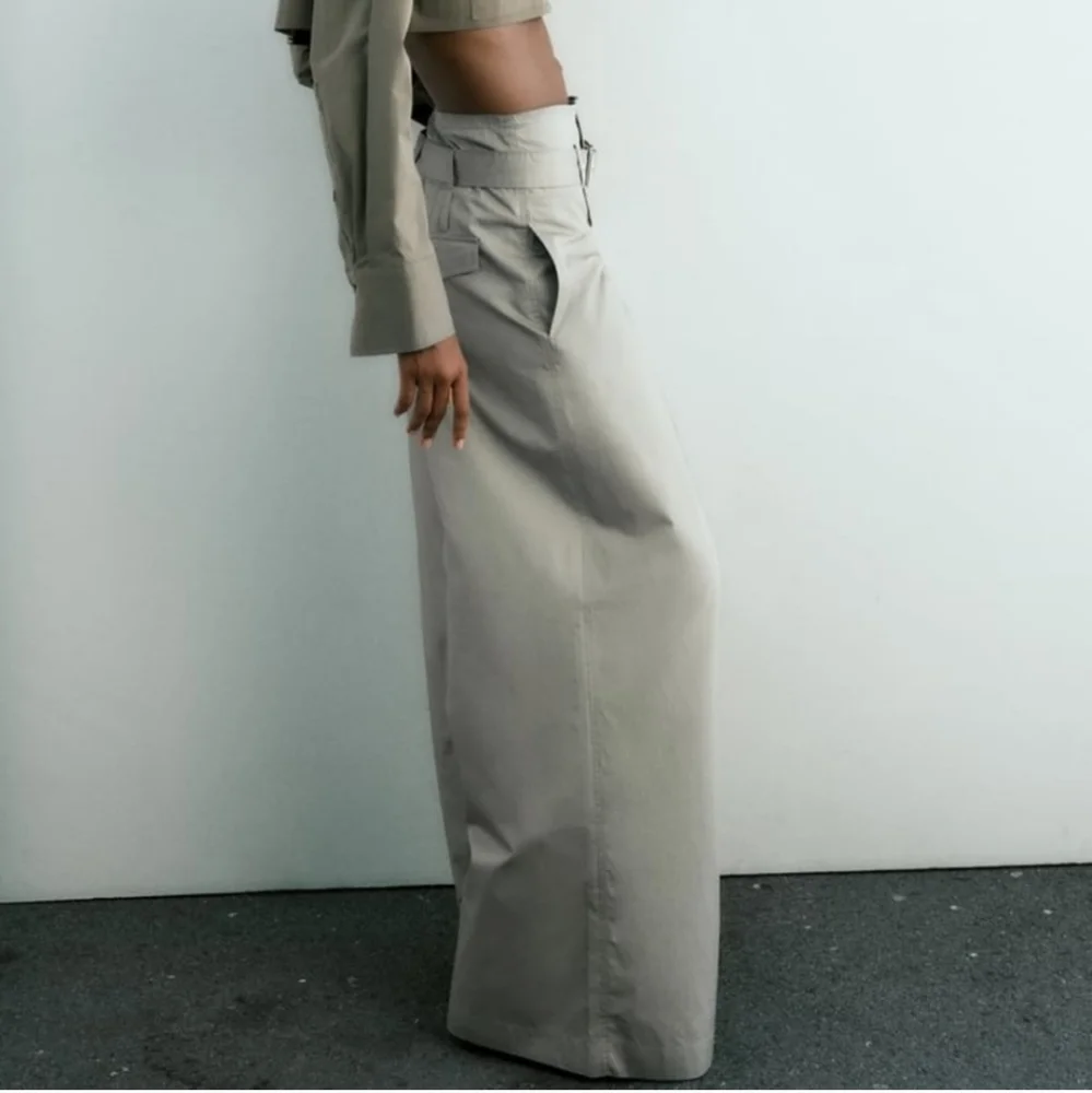Zara Belted Wide Pants Size XS